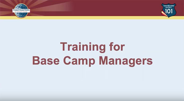 Basecamp Manager Training
